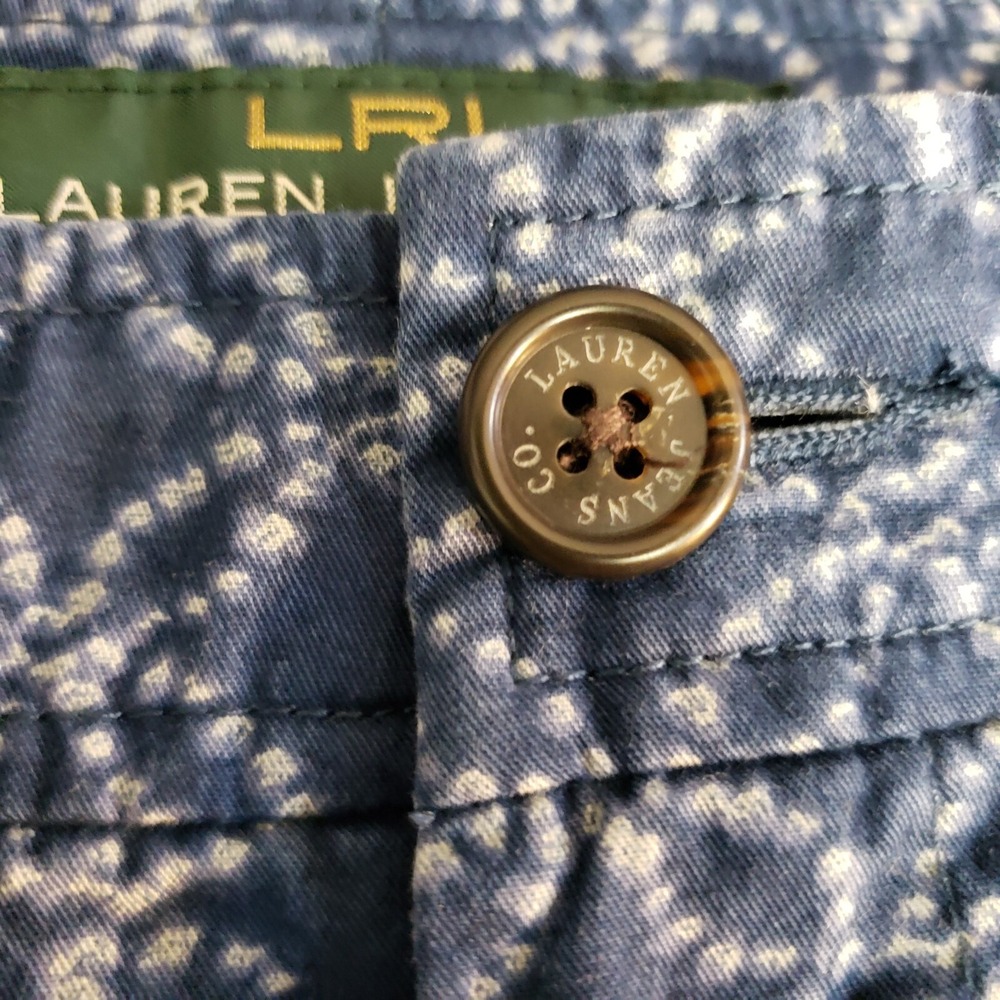 Lauren Ralph Lauren Shorts Womens Size 8 Blue Zip Up 6 inch Drawstring Preppy - Picture 7 of 10